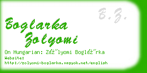 boglarka zolyomi business card